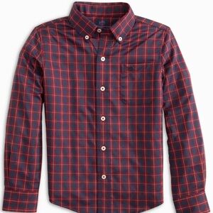 Southern Tide Boy’s Stretch Plaid Button-Up Shirt Multicolor Size M Long Sleeve